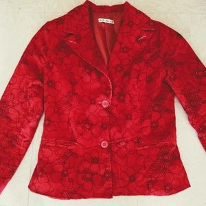 Vintage floral pattern blazer